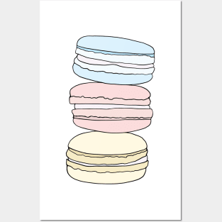 Macaron Dessert Stack Pastel Colors Posters and Art